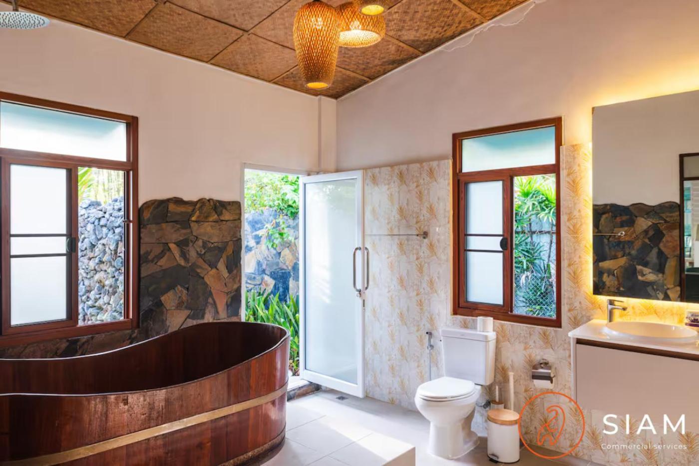 The Wooden Beach House 3Br - Sunset Beach Garden Taling Ngam Beach Εξωτερικό φωτογραφία